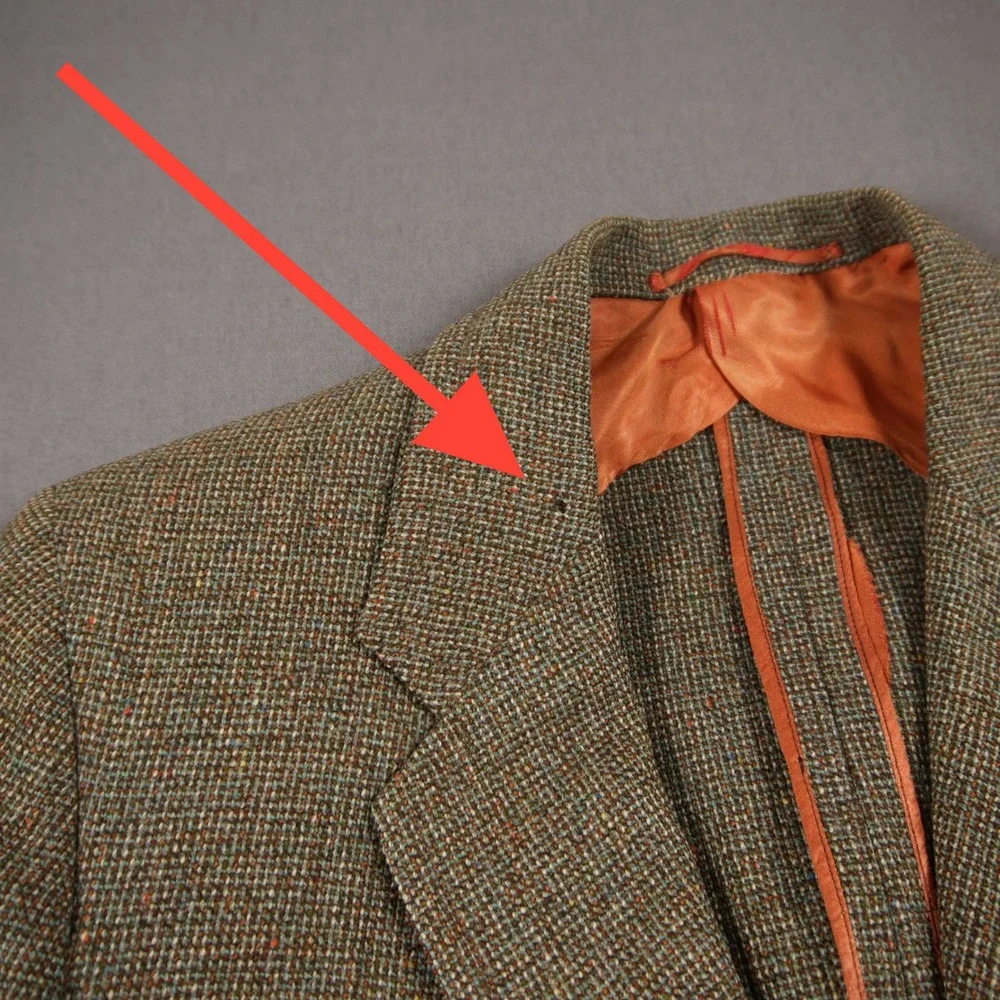 Scotland Yarrowvale Vintage Pure Wool Tweed Two Button Men Blazer 40R College